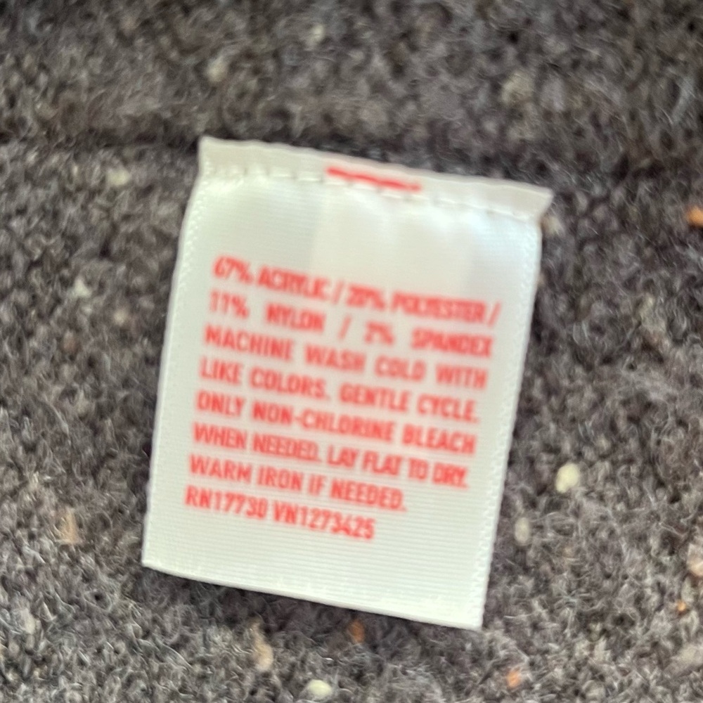 Y2k Mossimo Cropped Gray Speckled Knit Cardigan L… - image 4